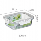 Glass Tupperware with Plastic Lid – 1000 ml
